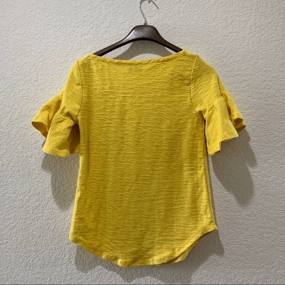 Nwt Anthropologie Christel Ruffled Sleeve Top Tee - Picture 7 of 10